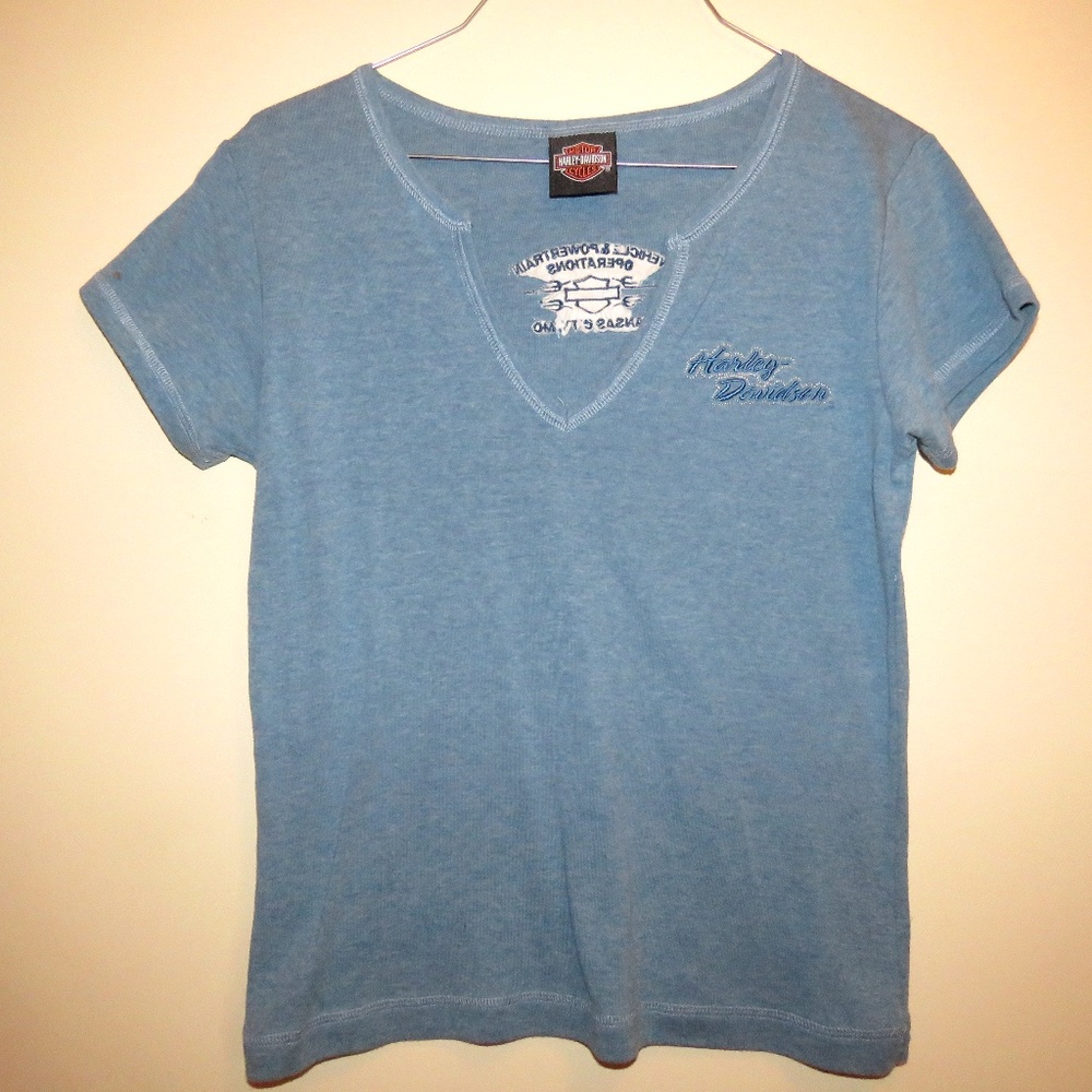 Harley Davidson V Neck Top M